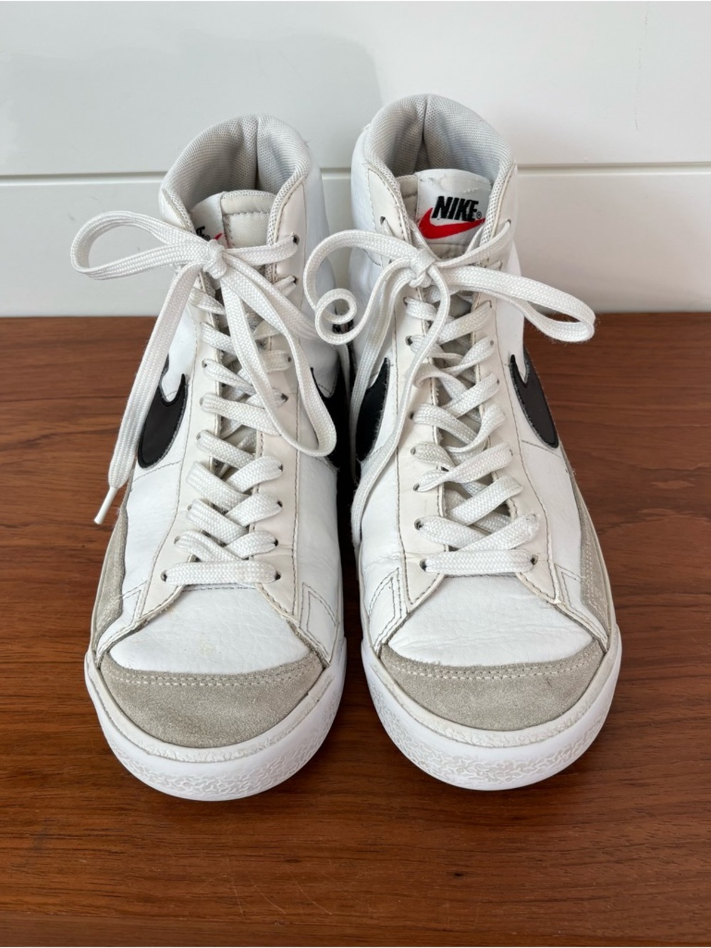 Nike Blazer Mid 77 Vintage White Black Sneakers Shoes Unisex Youth 6.5Y Classic - Picture 3 of 10